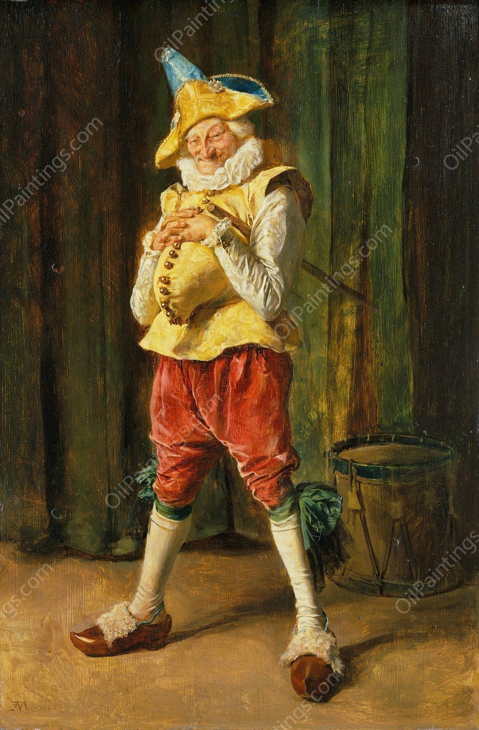 Polichinelle  by Ernest Meissonier - Hand-Painted Oil Painting Reproduction