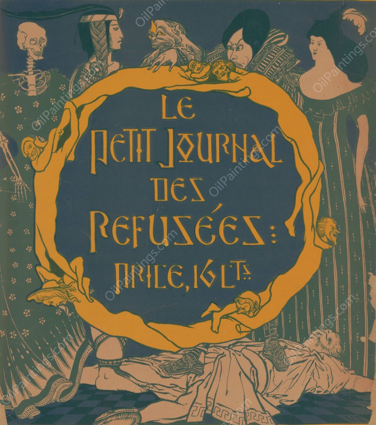 Le petit journal des refusees  by Ernest Peixotto - Hand-Painted Oil Painting Reproduction