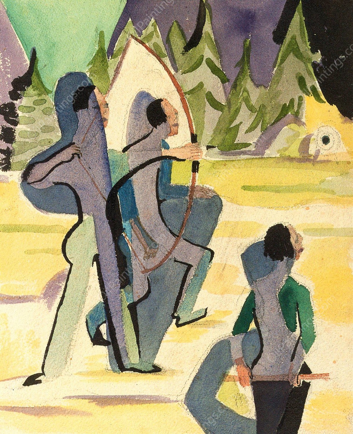 Archer  by Ernst Ludwig Kirchner - Hand-Painted Oil Painting Reproduction