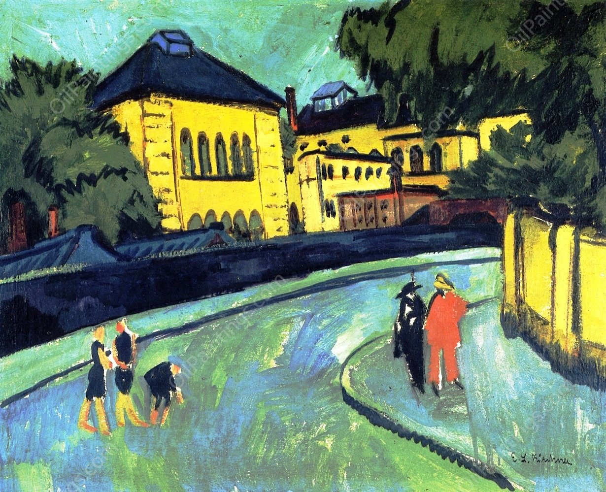 Dresden - Friedrichstadt by Ernst Ludwig Kirchner - Hand-Painted Oil Painting Reproduction
