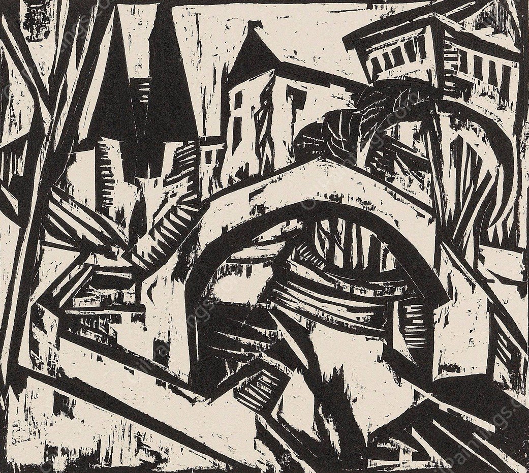 Elisabeth-Ufer  by Ernst Ludwig Kirchner - Hand-Painted Oil Painting Reproduction