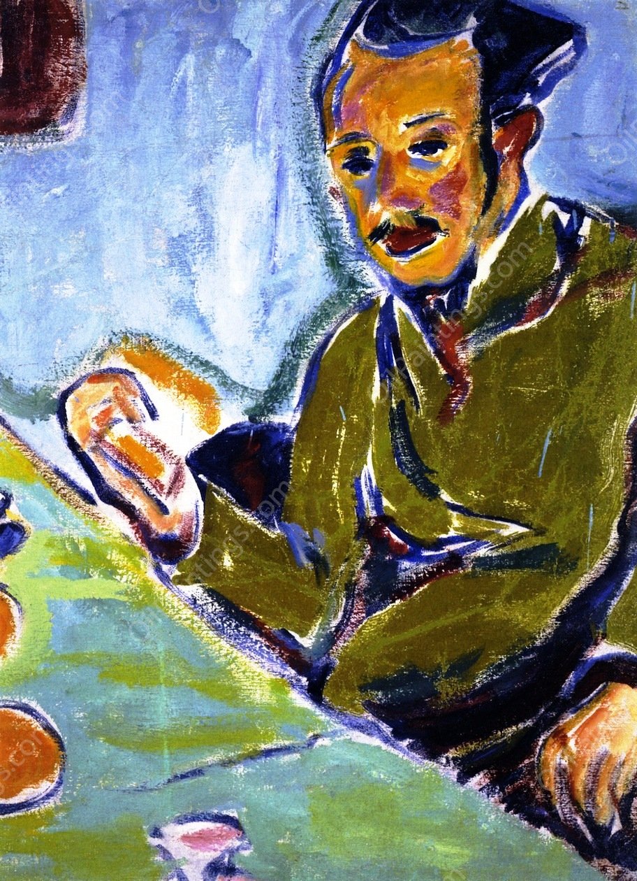 Erich Zheckel by Ernst Ludwig Kirchner - Hand-Painted Oil Painting Reproduction