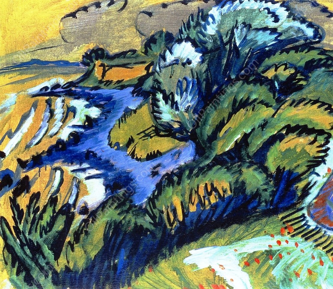 Fehmarn Coast by Ernst Ludwig Kirchner - Hand-Painted Oil Painting Reproduction
