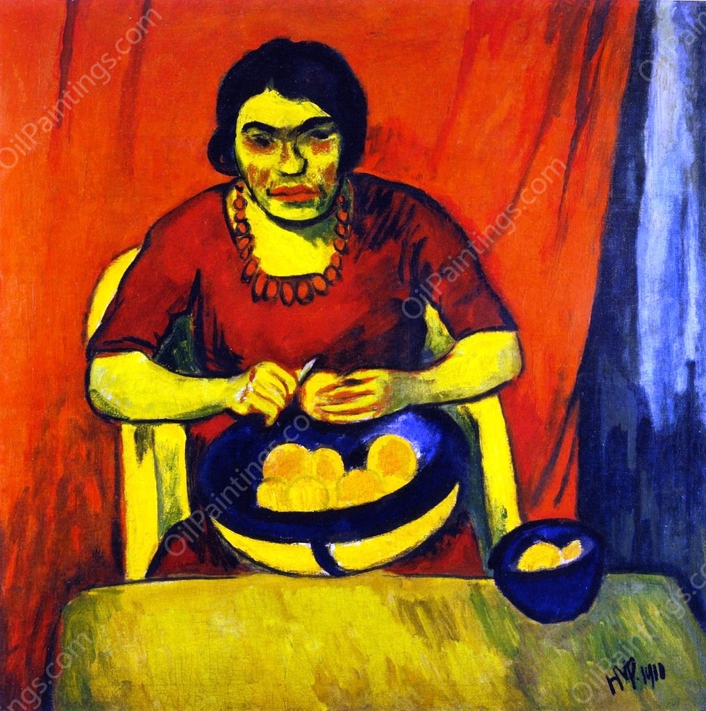 Fruit Bowl by Ernst Ludwig Kirchner - Hand-Painted Oil Painting Reproduction