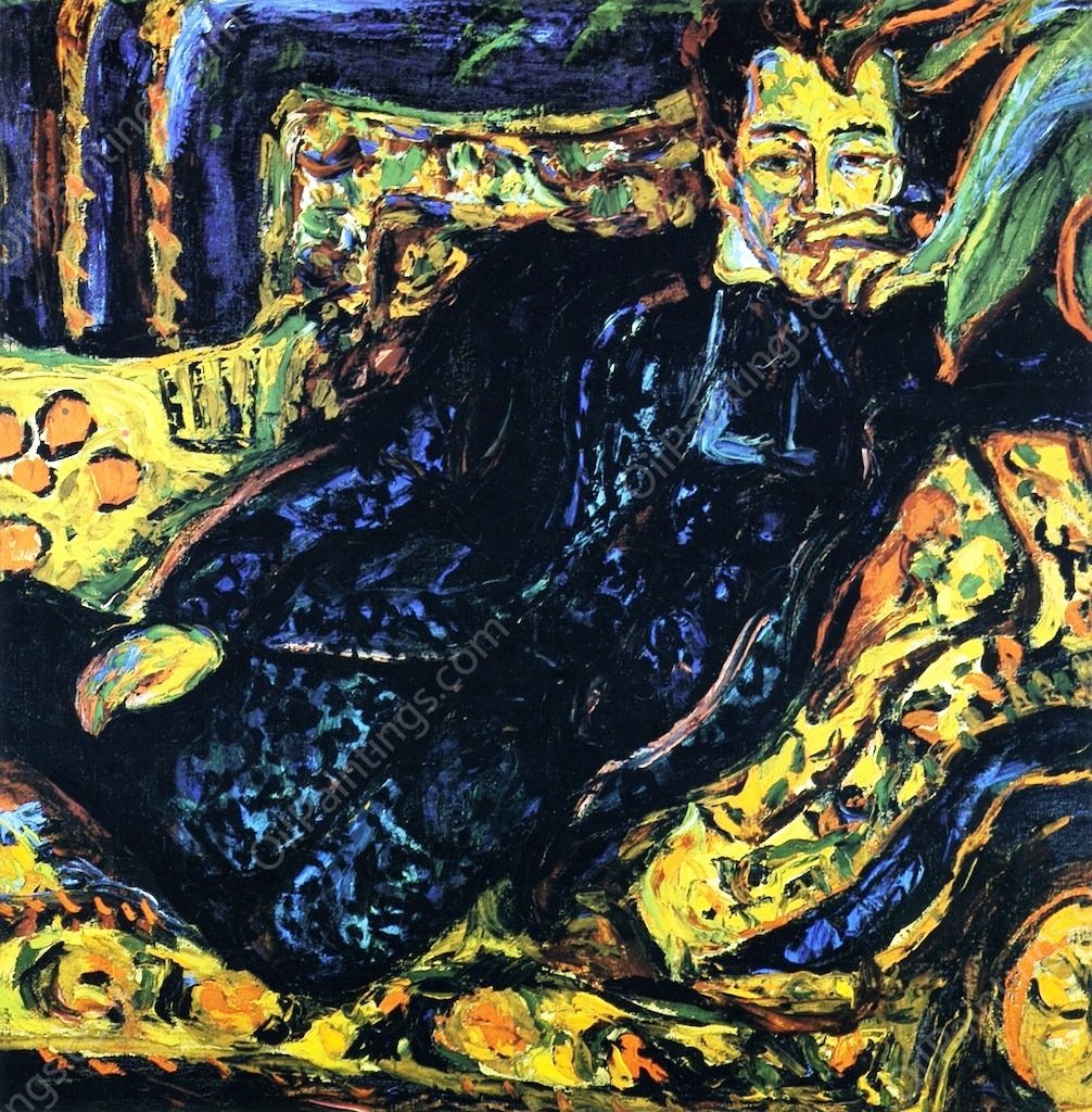 Herrenbildnis, Hans Frisch by Ernst Ludwig Kirchner - Hand-Painted Oil Painting Reproduction