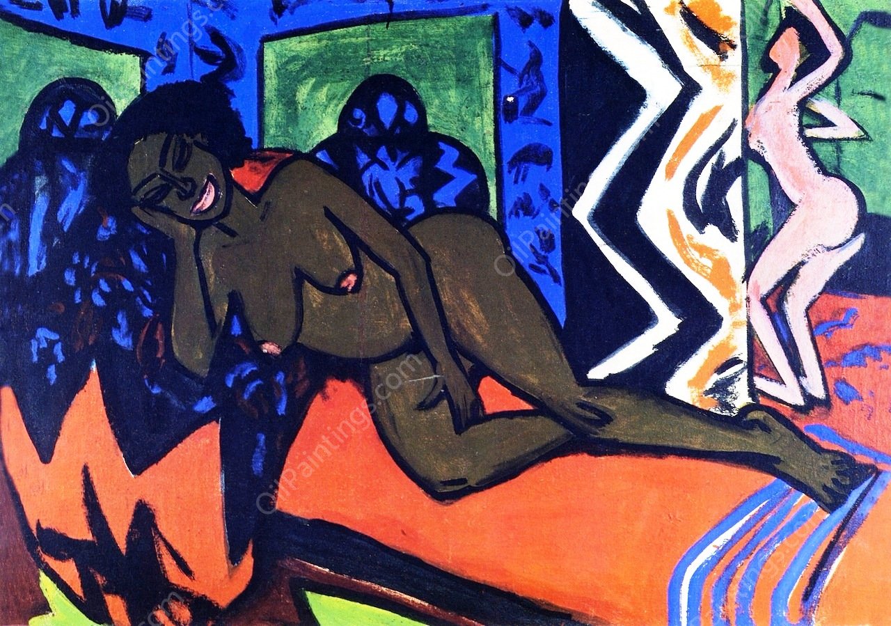 Milly Asleep by Ernst Ludwig Kirchner - Hand-Painted Oil Painting Reproduction