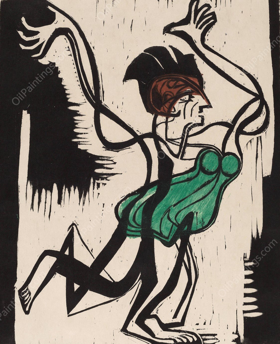 Palucca  by Ernst Ludwig Kirchner - Hand-Painted Oil Painting Reproduction