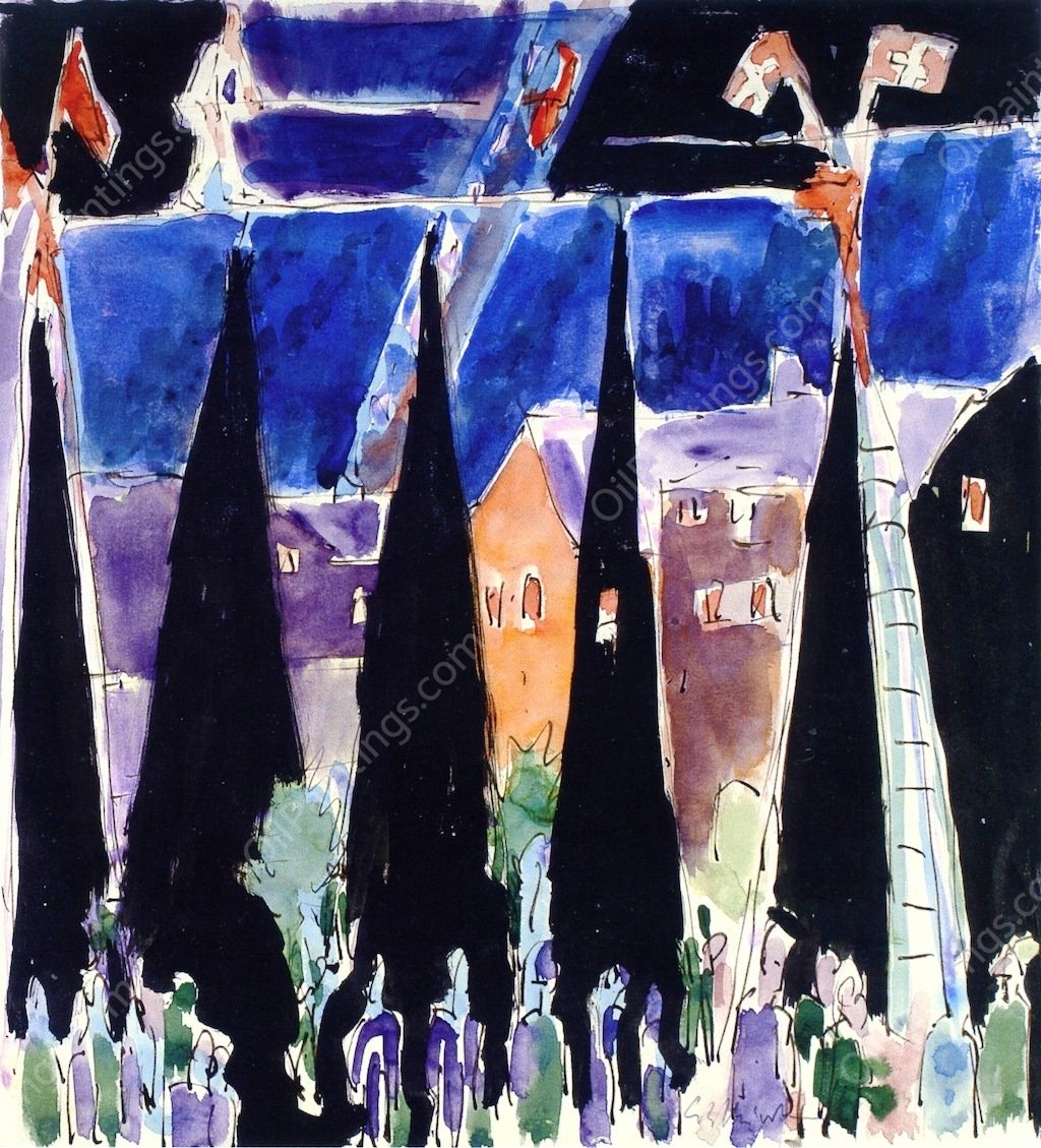 Tightrope Walker by Ernst Ludwig Kirchner - Hand-Painted Oil Painting Reproduction