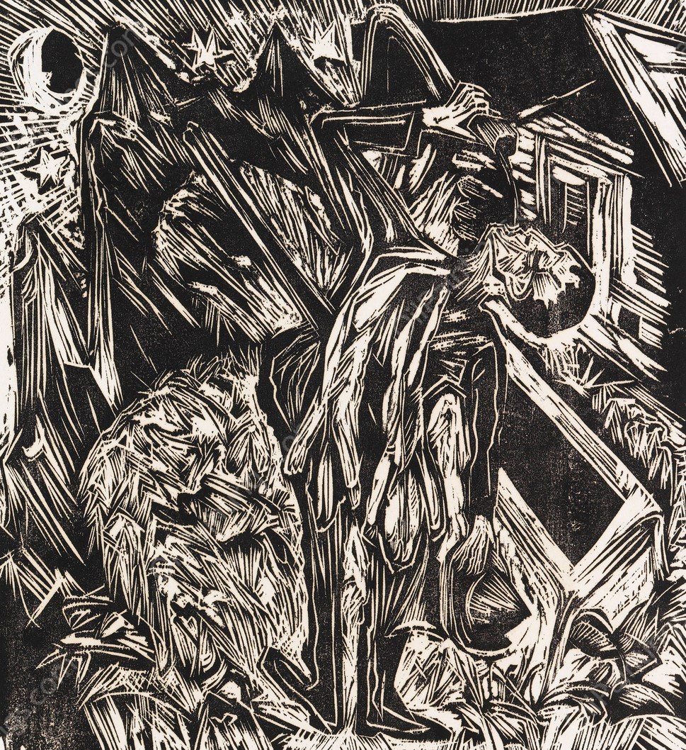 Trinkender Jager  by Ernst Ludwig Kirchner - Hand-Painted Oil Painting Reproduction