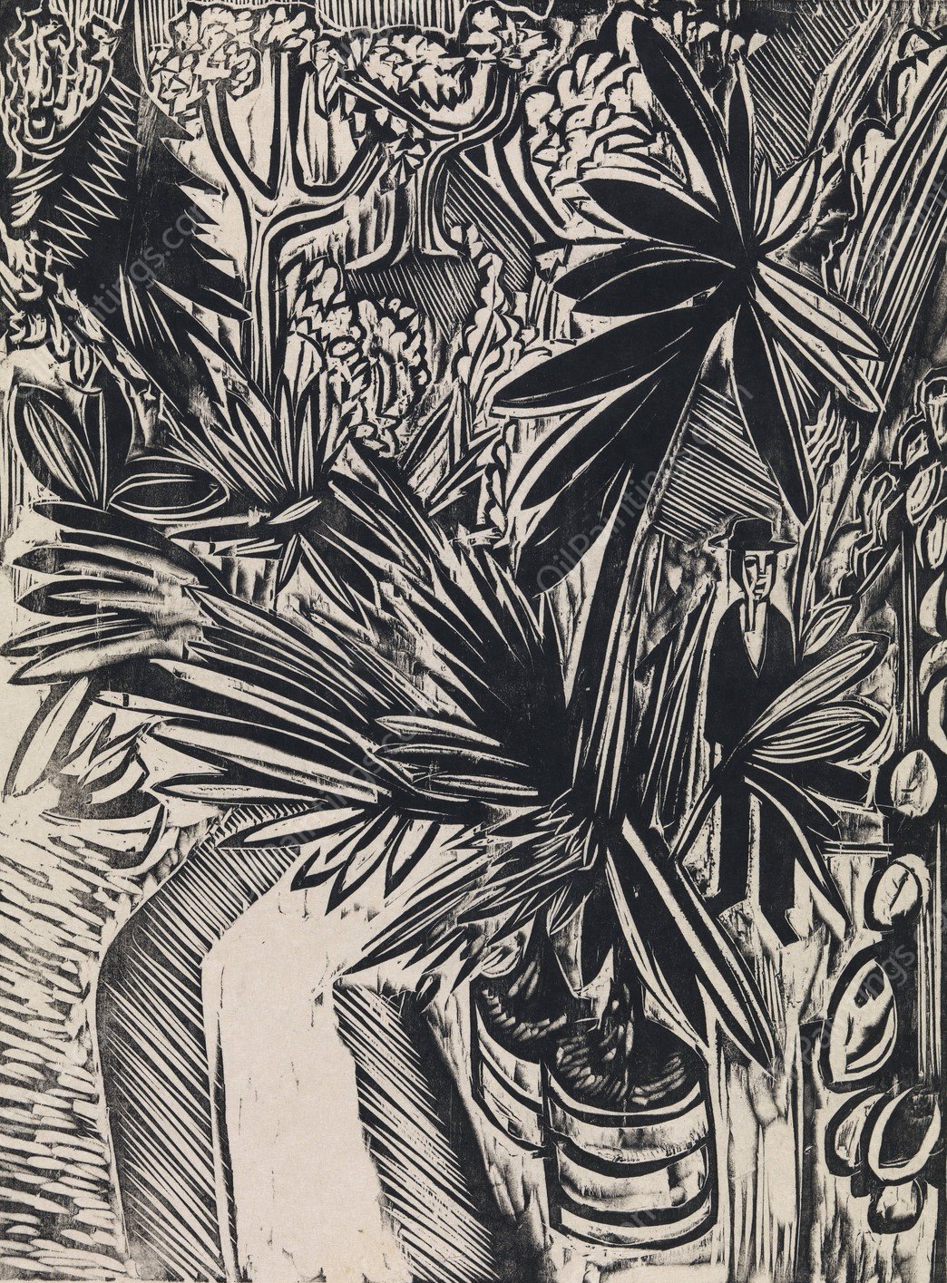 Vaeksthus. Jena  by Ernst Ludwig Kirchner - Hand-Painted Oil Painting Reproduction