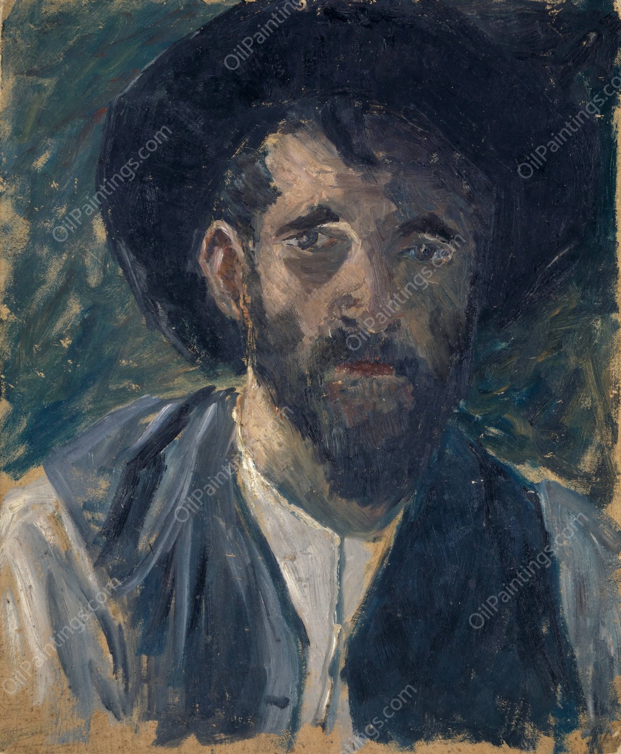 Self-Portrait II by Ernst Schiess - Hand-Painted Oil Painting Reproduction