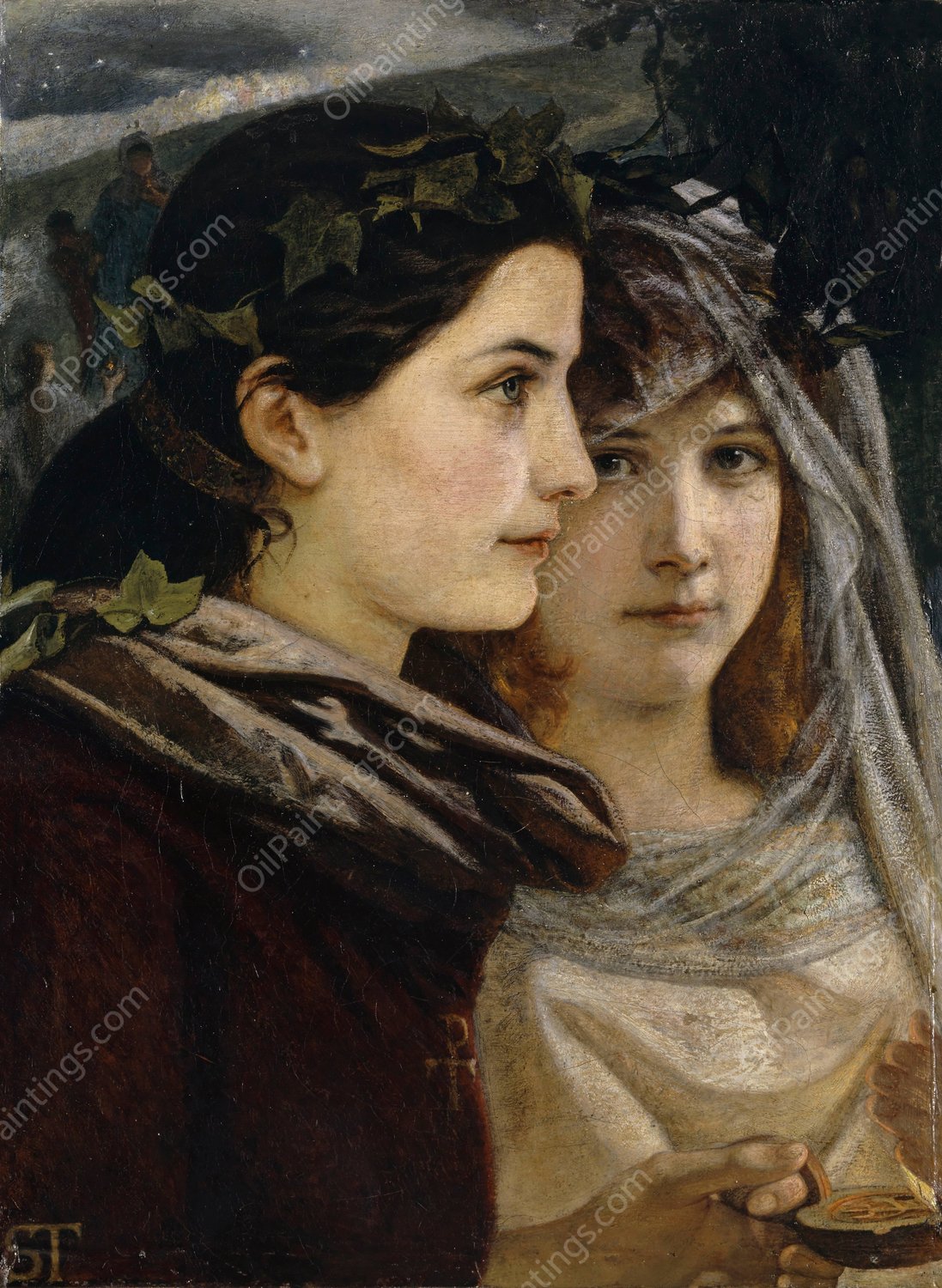 The Blissful  by Ernst Stuckelberg - Hand-Painted Oil Painting Reproduction