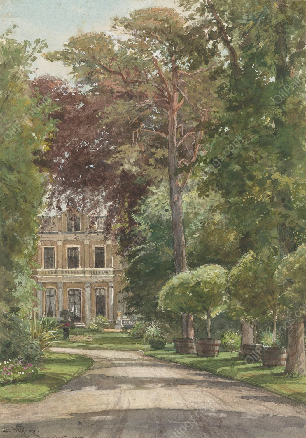 Het buiten Spaarnhout  by Ernst Witkamp - Hand-Painted Oil Painting Reproduction