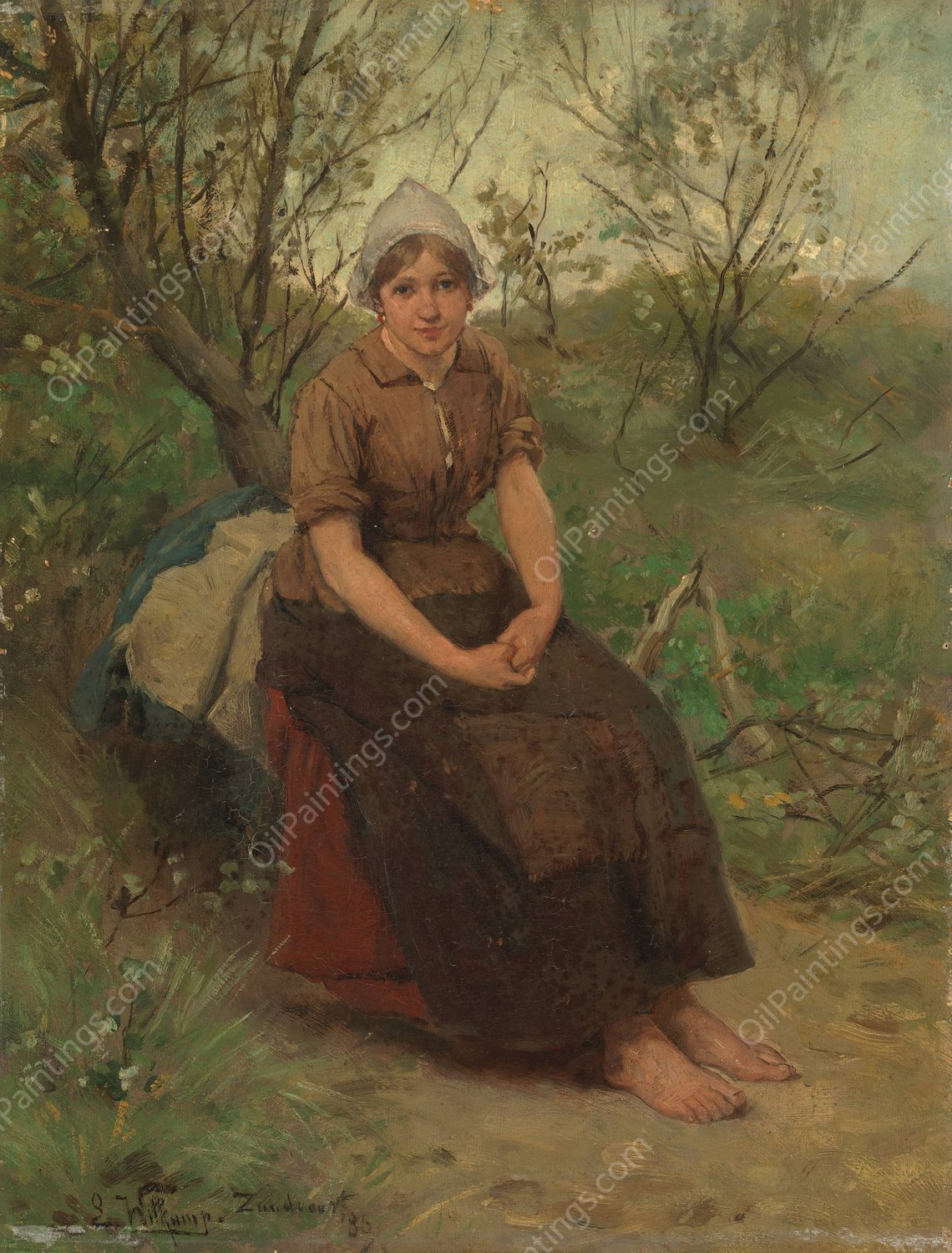 Zandvoortse vrouw  by Ernst Witkamp - Hand-Painted Oil Painting Reproduction