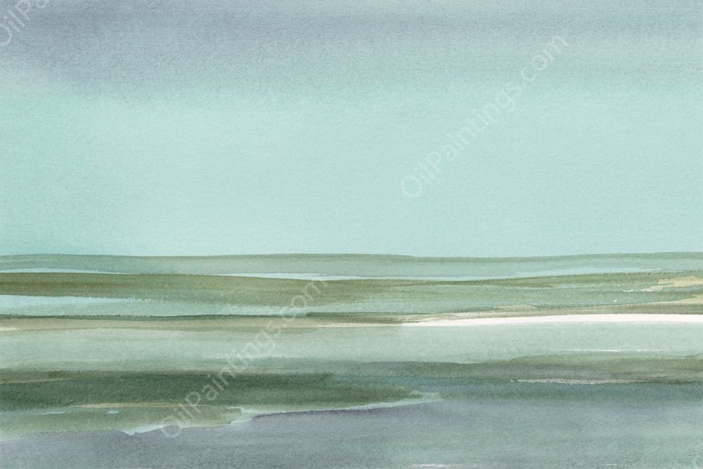 Aqua Reflections I by Ethan Harper - Hand-Painted Oil Painting Reproduction