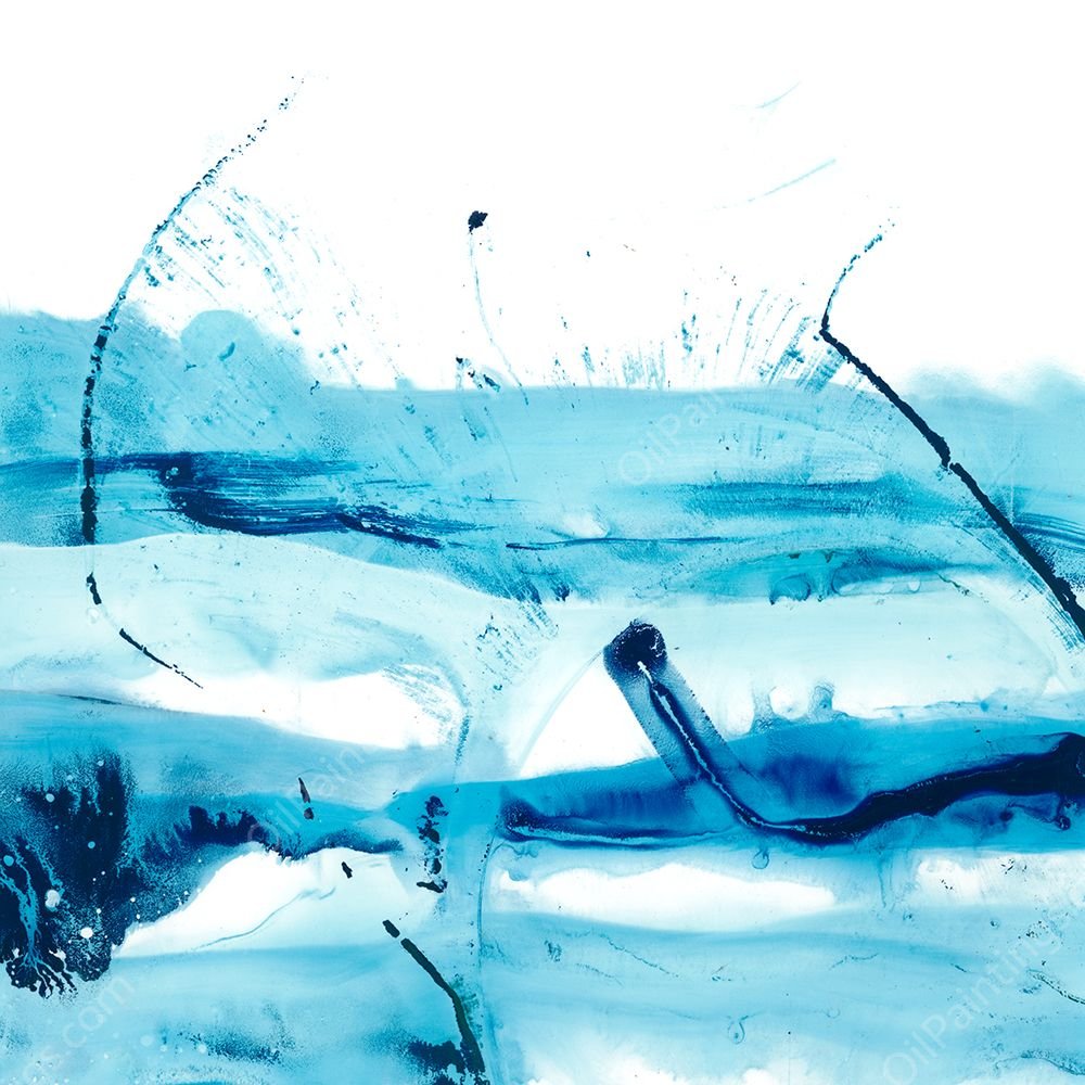 Blue Currents III by Ethan Harper - Hand-Painted Oil Painting Reproduction