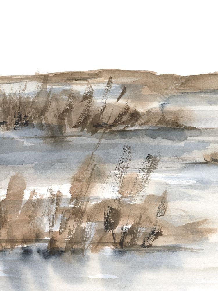 Blue-Grey Marsh IV by Ethan Harper - Hand-Painted Oil Painting Reproduction