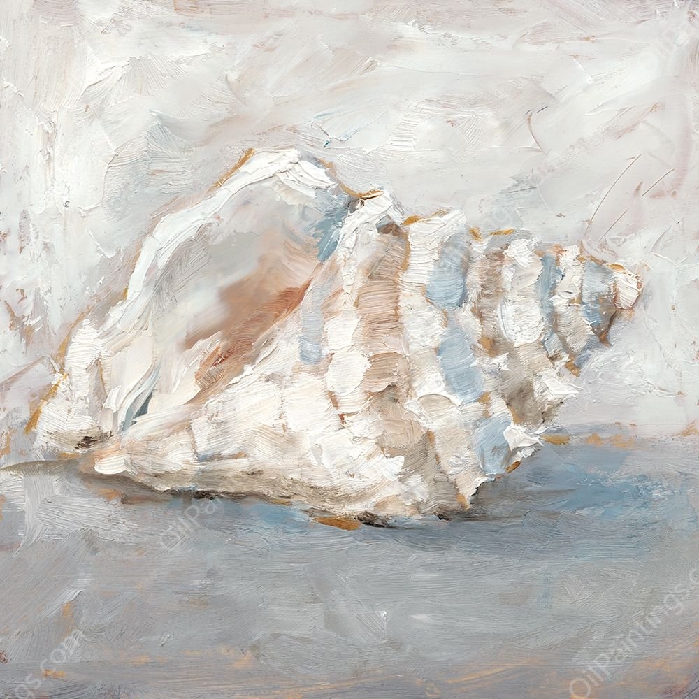 Blue Shell Study II by Ethan Harper - Hand-Painted Oil Painting Reproduction