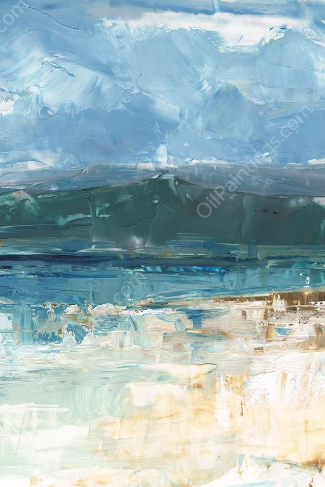 Cool Blue Horizon I by Ethan Harper - Hand-Painted Oil Painting Reproduction
