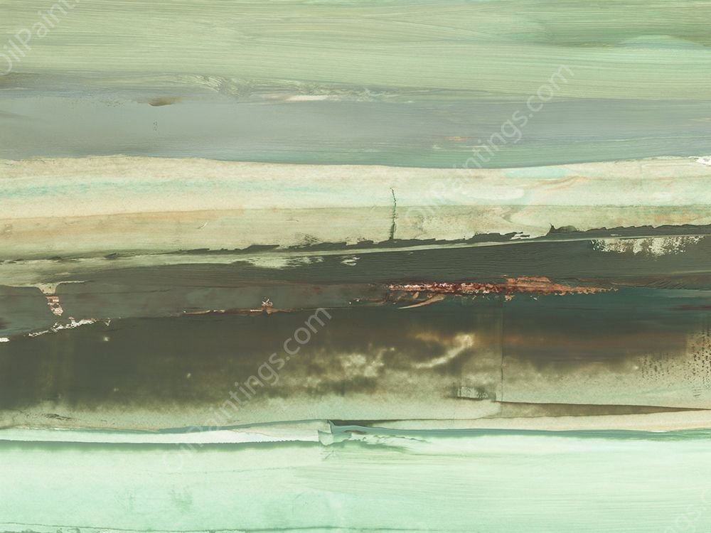 Emerald and Rust II by Ethan Harper - Hand-Painted Oil Painting Reproduction