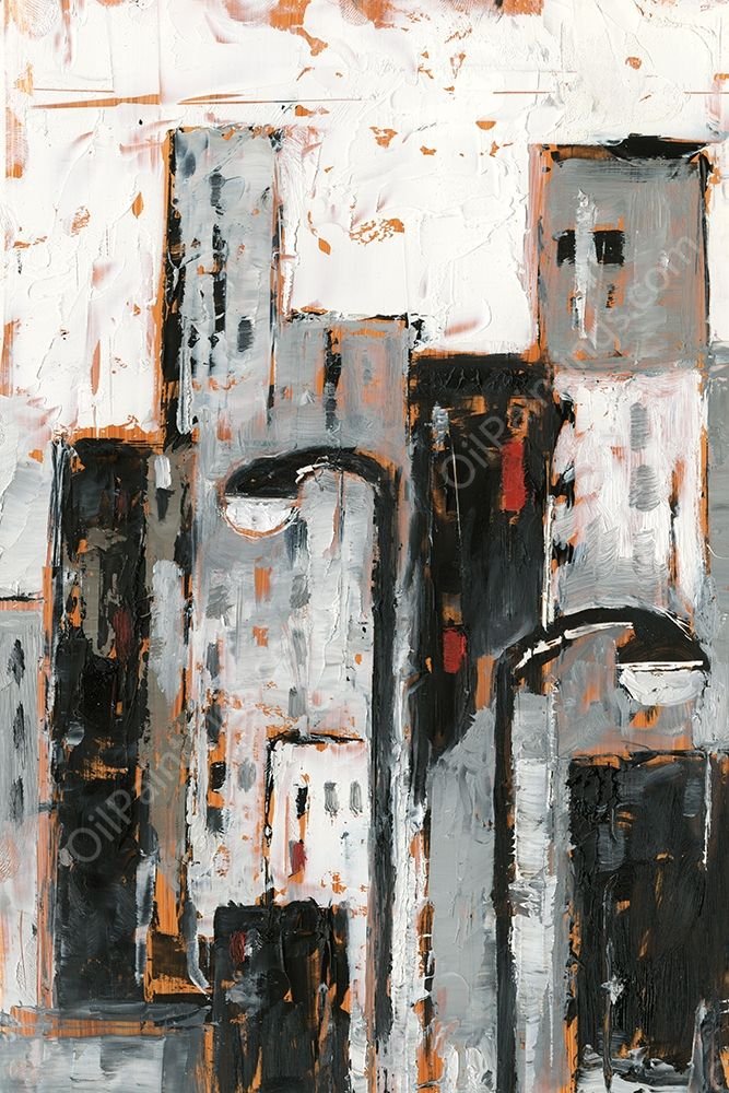 Illuminated City II by Ethan Harper - Hand-Painted Oil Painting Reproduction