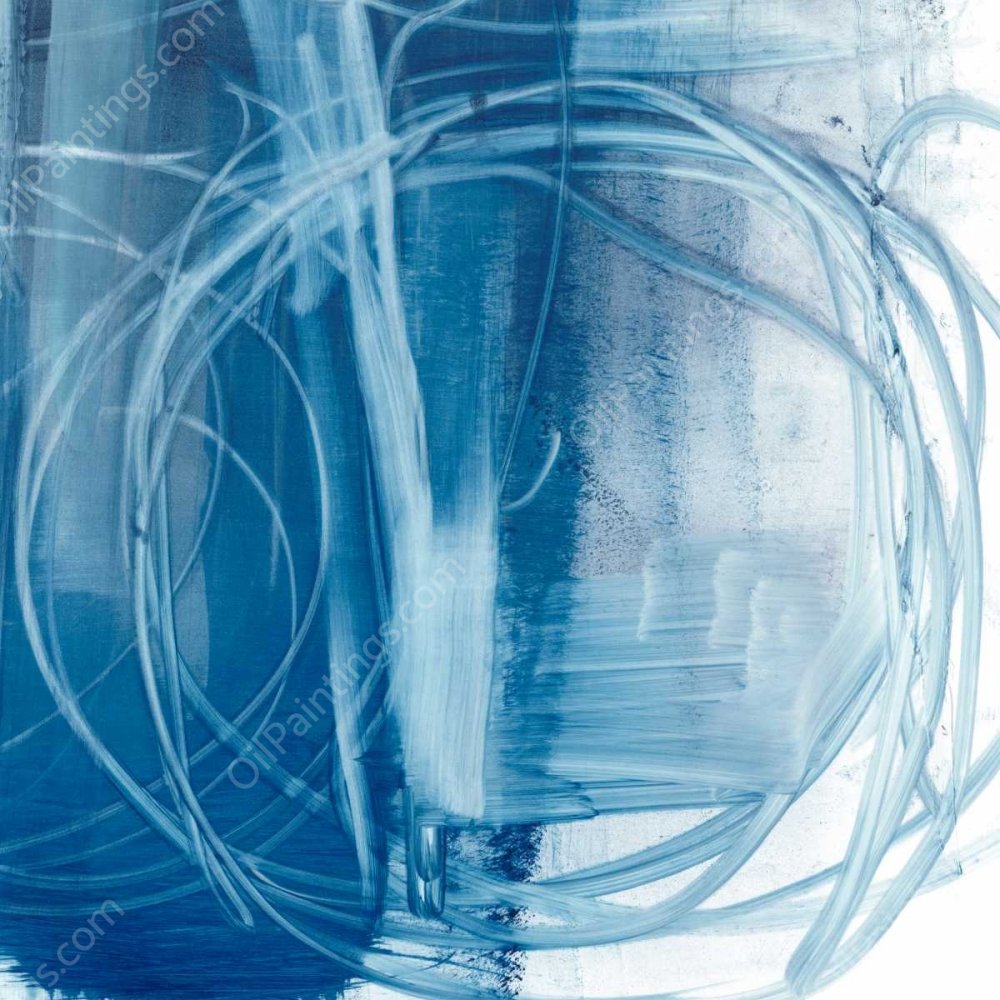 Indigo Expression III by Ethan Harper - Hand-Painted Oil Painting Reproduction