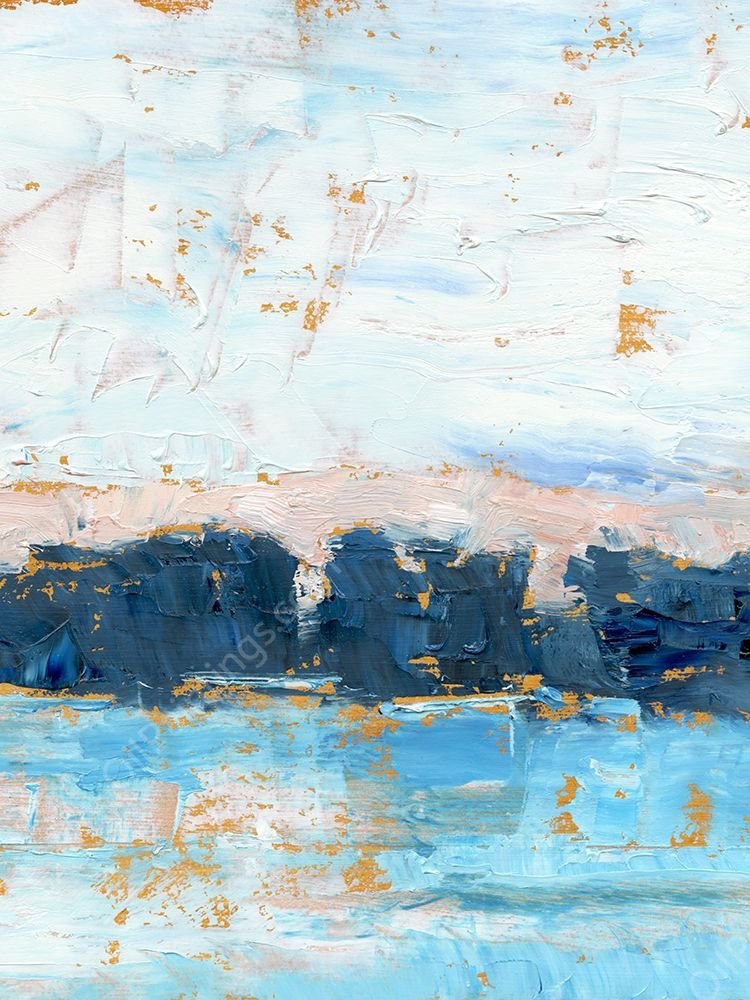 Indigo Treeline II by Ethan Harper - Hand-Painted Oil Painting Reproduction