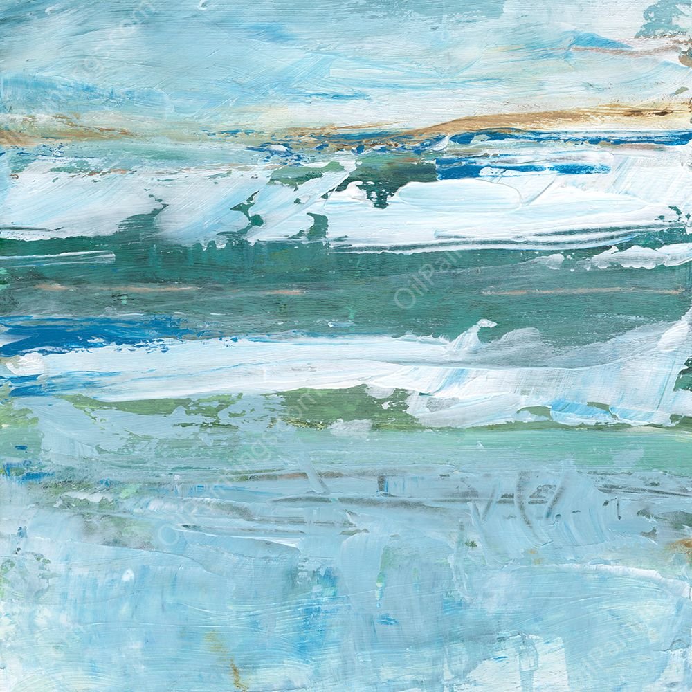 Jade Current I by Ethan Harper - Hand-Painted Oil Painting Reproduction