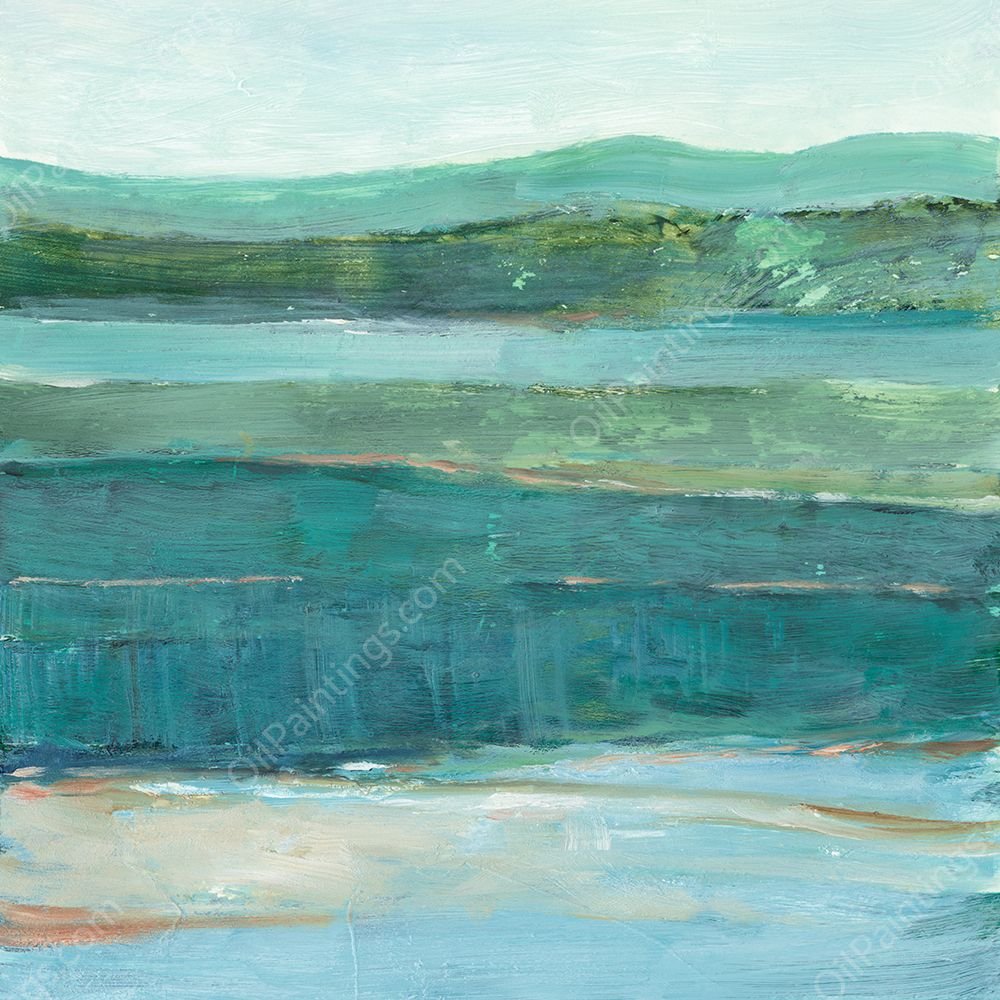 Layered Fields II by Ethan Harper - Hand-Painted Oil Painting Reproduction