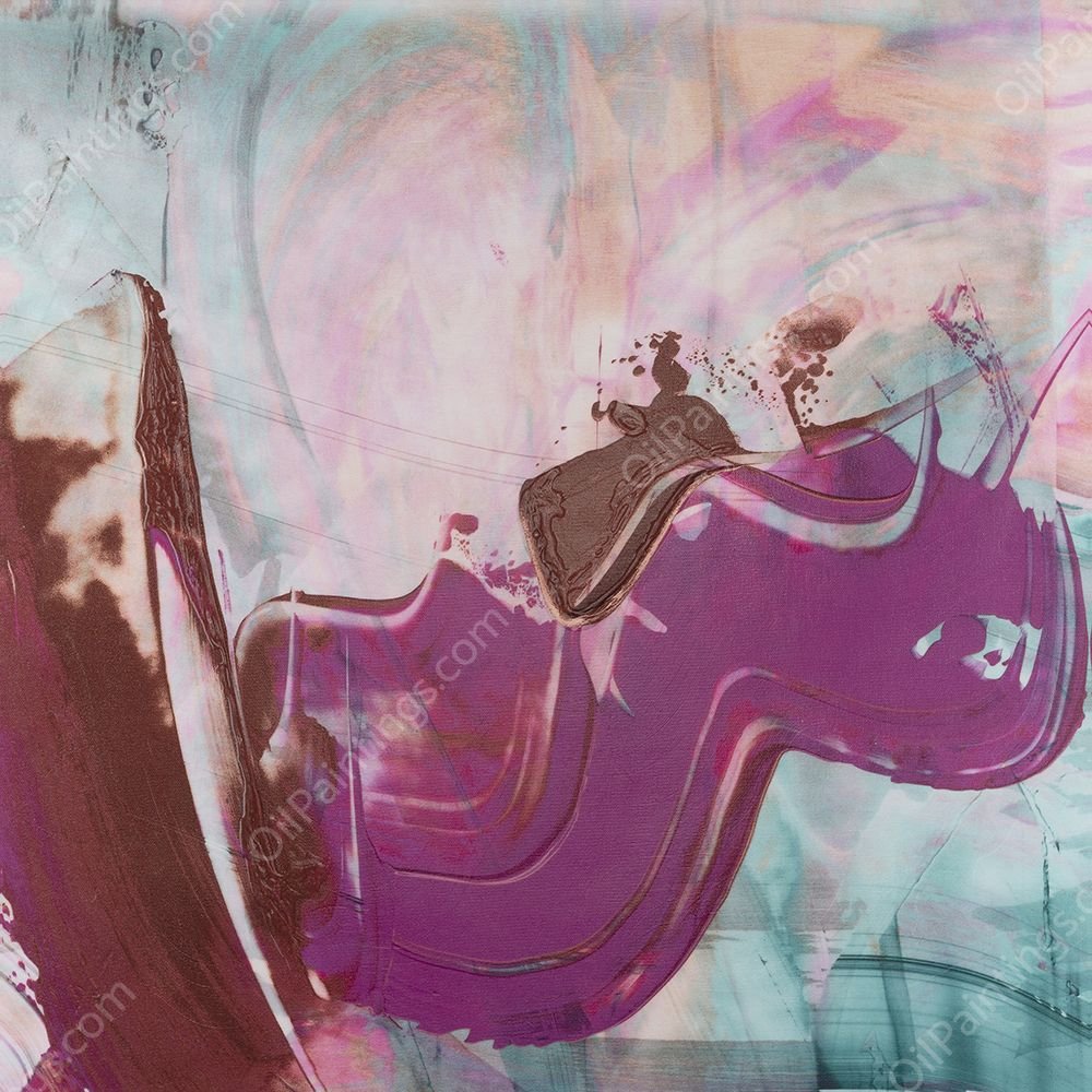 Magenta & Patina IV by Ethan Harper - Hand-Painted Oil Painting Reproduction