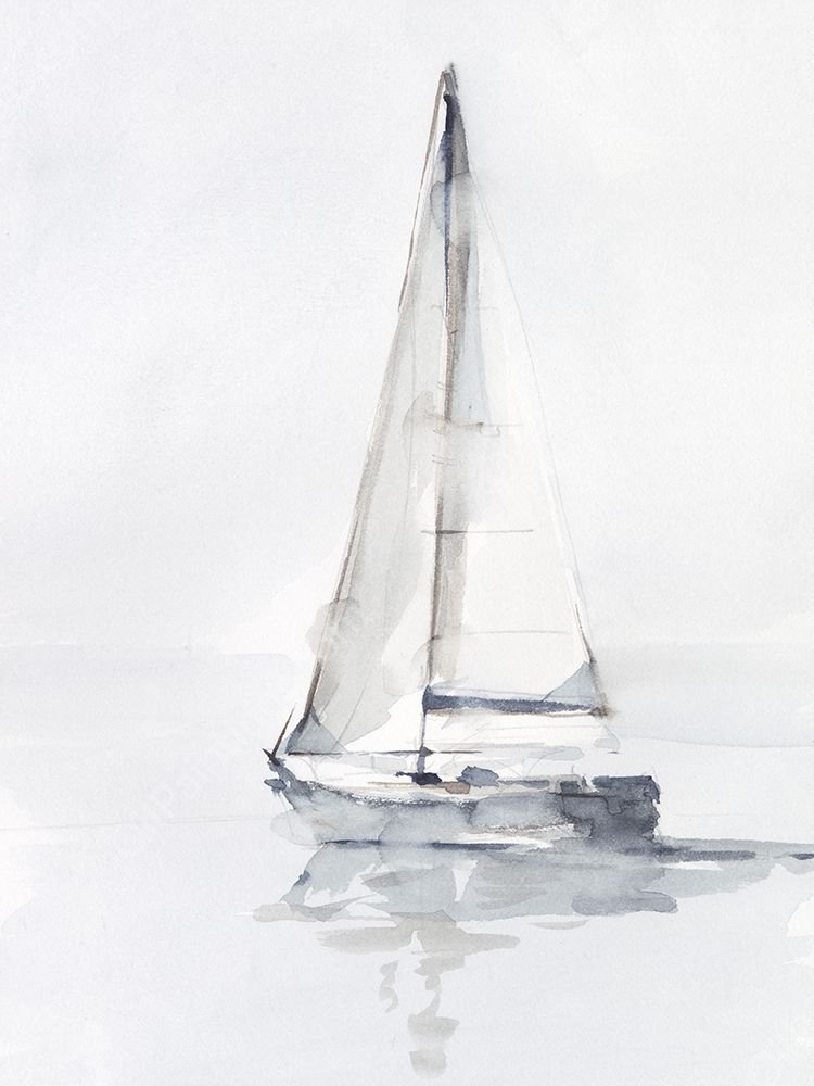 Misty Harbor I by Ethan Harper - Hand-Painted Oil Painting Reproduction