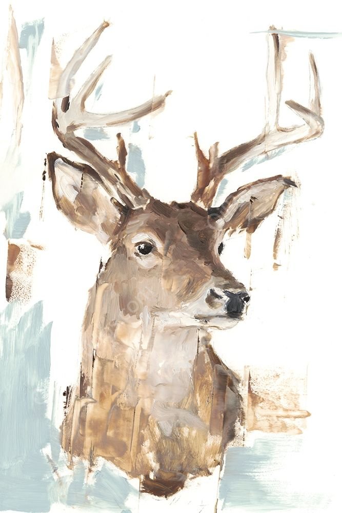 Modern Deer Mount I by Ethan Harper - Hand-Painted Oil Painting Reproduction