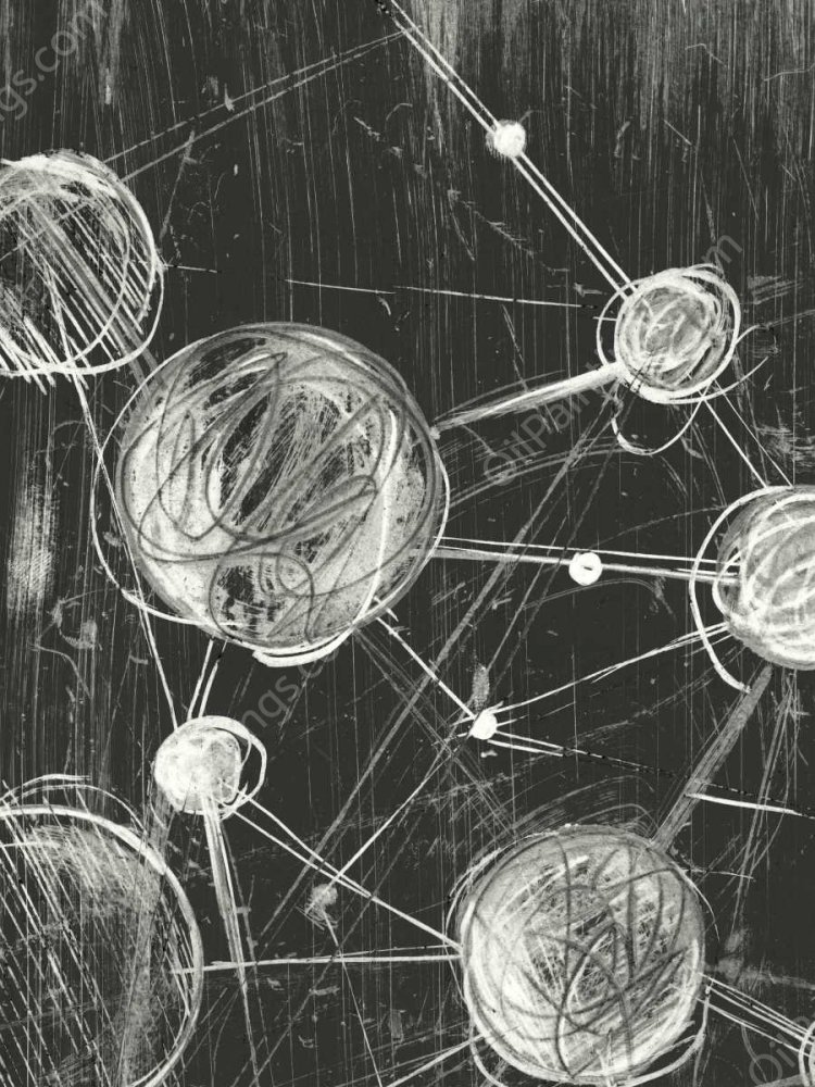 Molecular Fusion I by Ethan Harper - Hand-Painted Oil Painting Reproduction