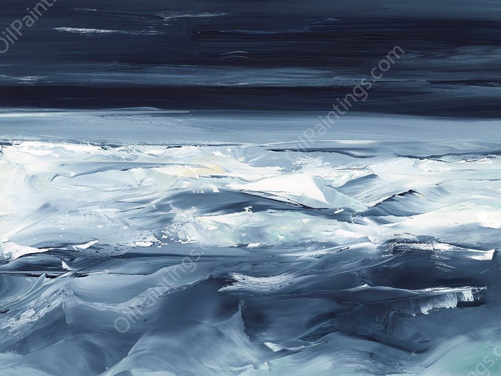 Moonlit Ocean I by Ethan Harper - Hand-Painted Oil Painting Reproduction