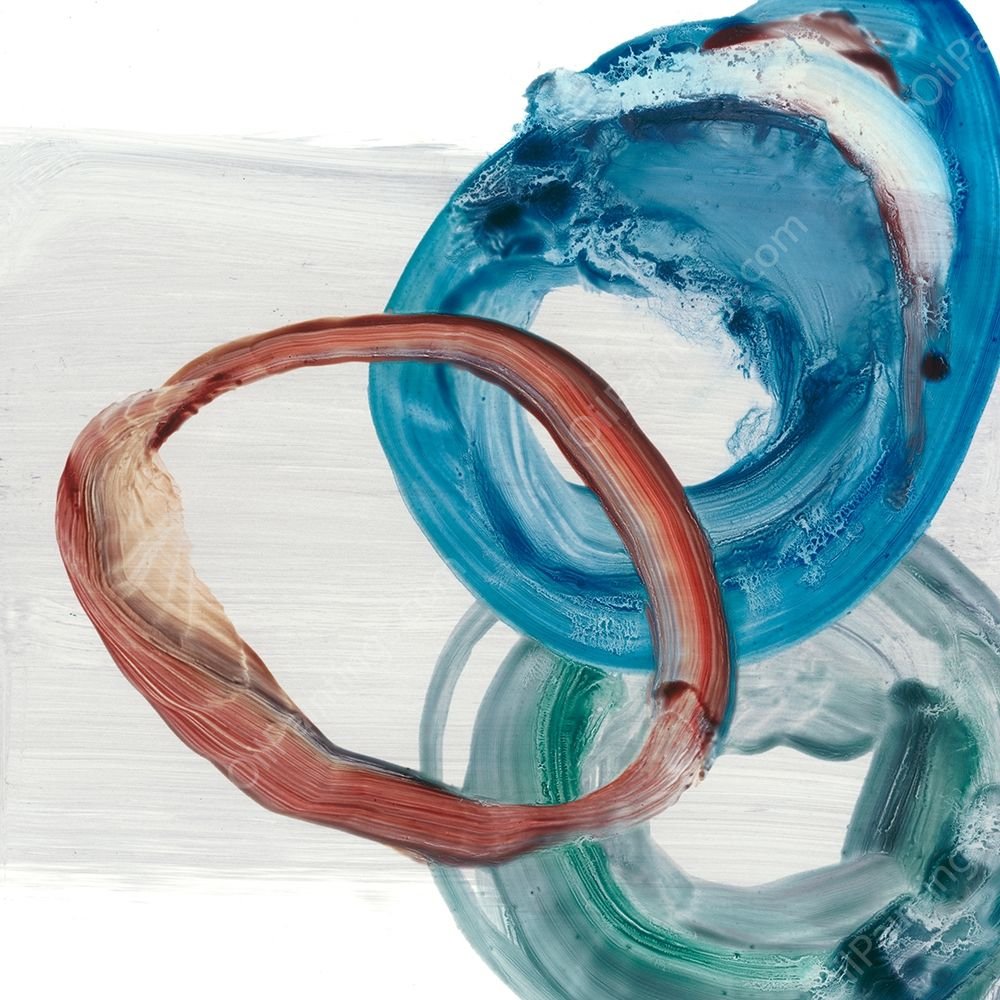 Overlapping Rings I by Ethan Harper - Hand-Painted Oil Painting Reproduction