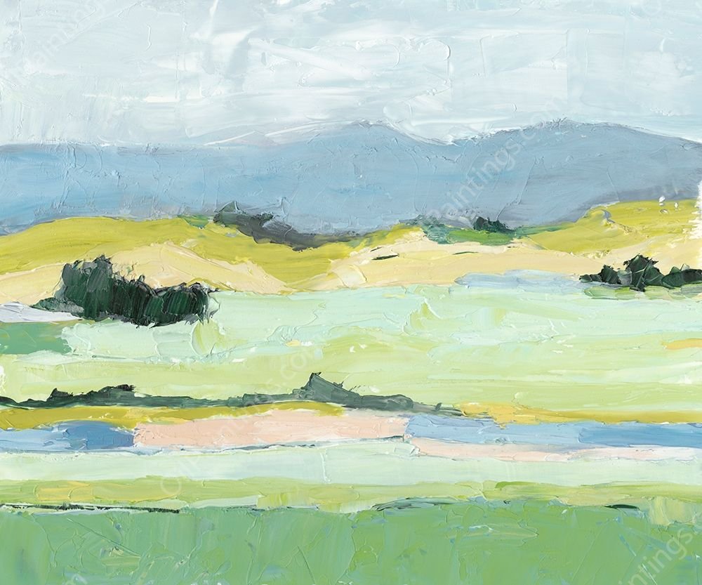 Pastel Hills II by Ethan Harper - Hand-Painted Oil Painting Reproduction