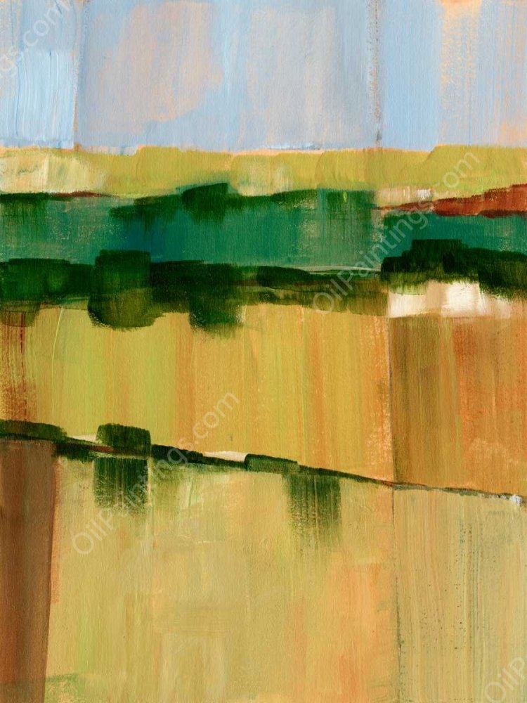 Pasture Abstract I by Ethan Harper - Hand-Painted Oil Painting Reproduction