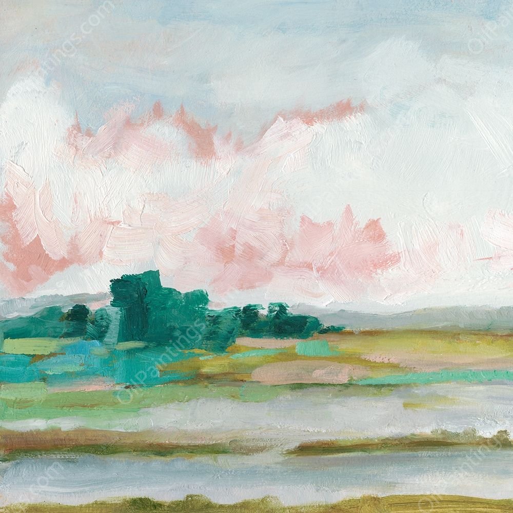 Pink Marsh II by Ethan Harper - Hand-Painted Oil Painting Reproduction