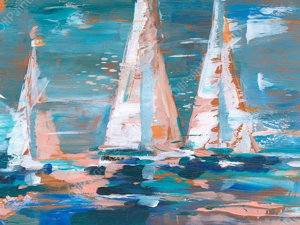 Pop Regatta II by Ethan Harper - Hand-Painted Oil Painting Reproduction