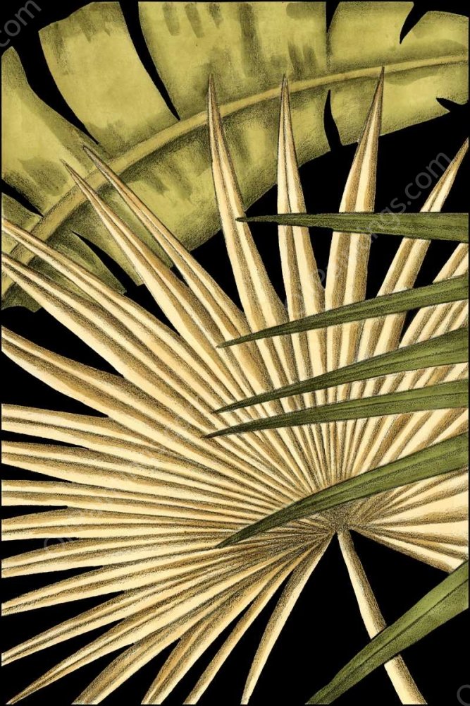 Rustic Tropical Leaves I by Ethan Harper - Hand-Painted Oil Painting Reproduction