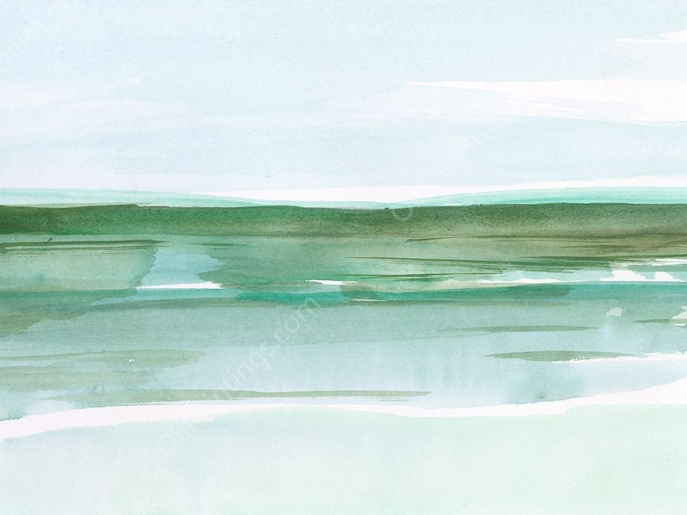 Serene Aqua II by Ethan Harper - Hand-Painted Oil Painting Reproduction