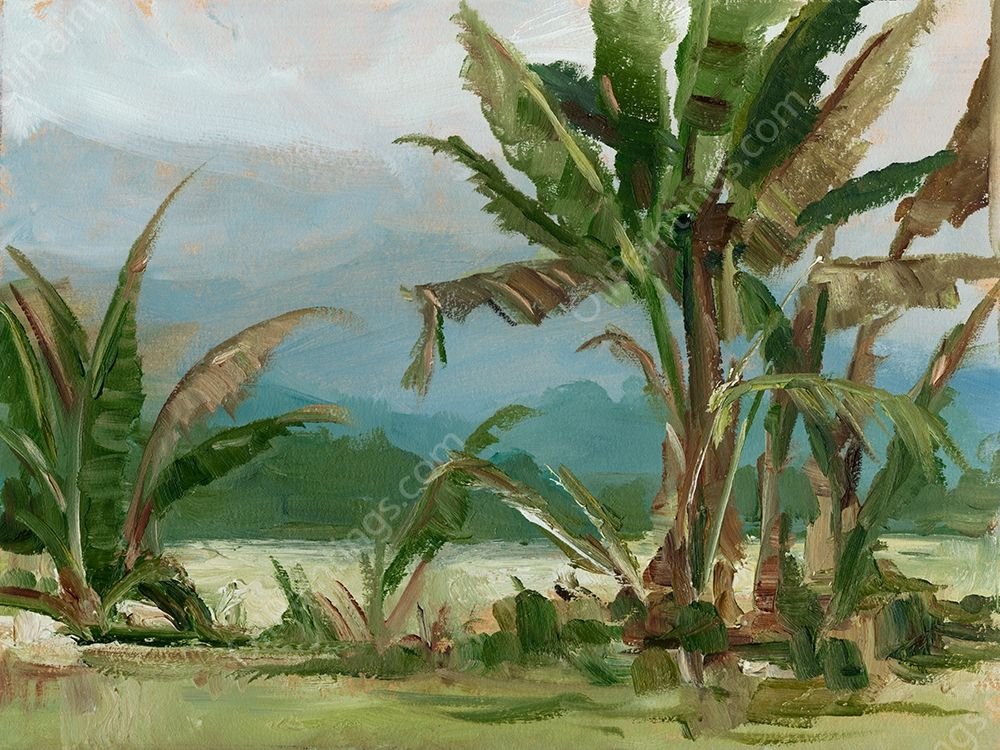 Southern Palms II by Ethan Harper - Hand-Painted Oil Painting Reproduction