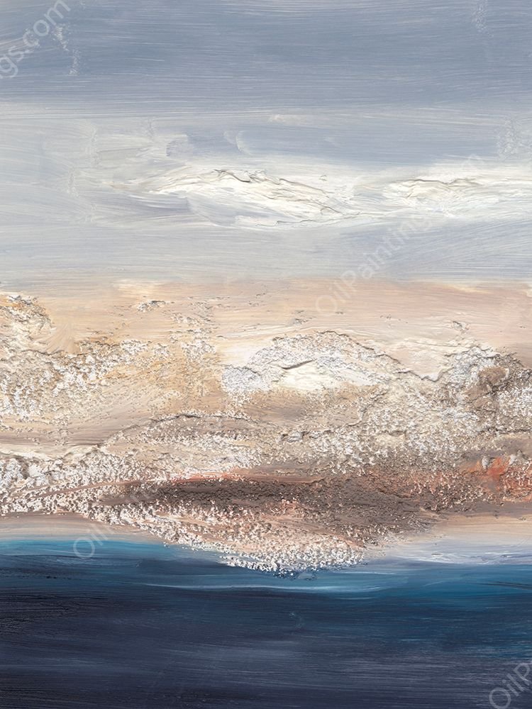 Tidal Seafoam Horizon I by Ethan Harper - Hand-Painted Oil Painting Reproduction