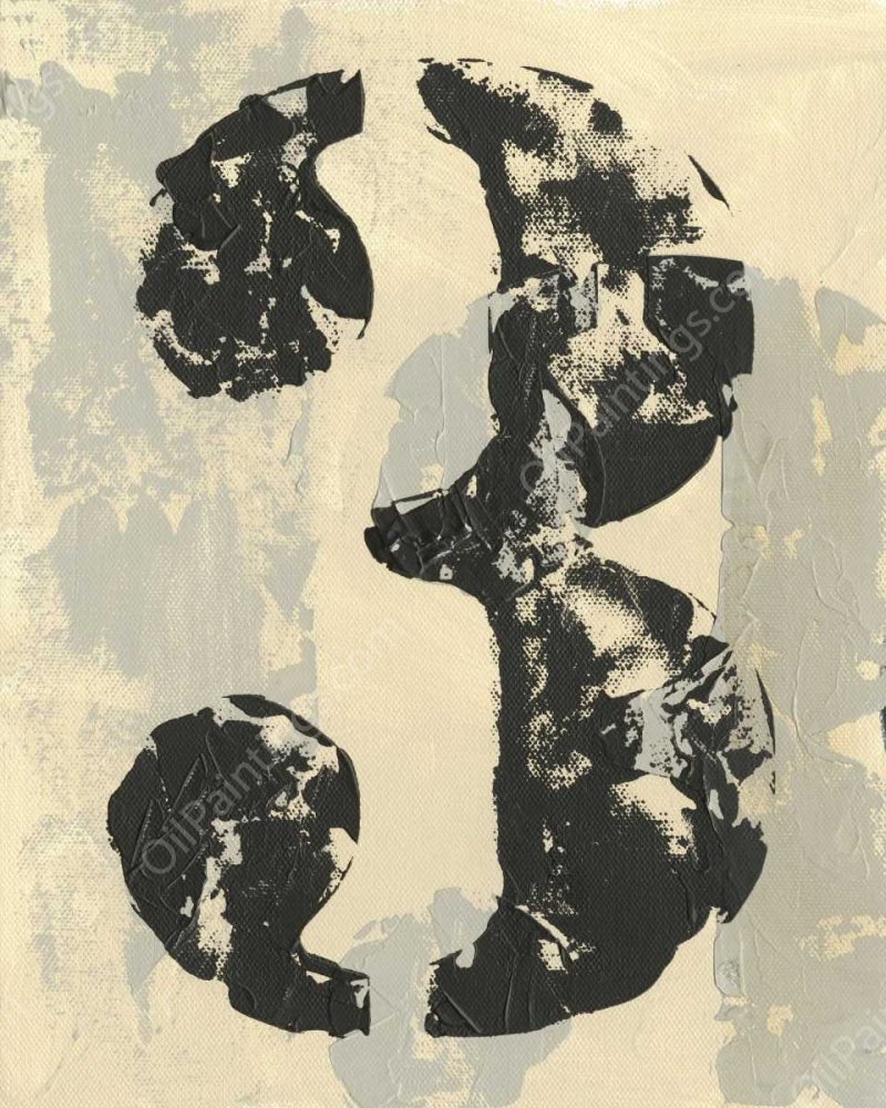 Vintage Numbers III by Ethan Harper - Hand-Painted Oil Painting Reproduction