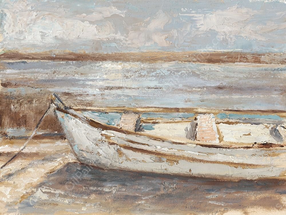 Weathered Rowboat II by Ethan Harper - Hand-Painted Oil Painting Reproduction
