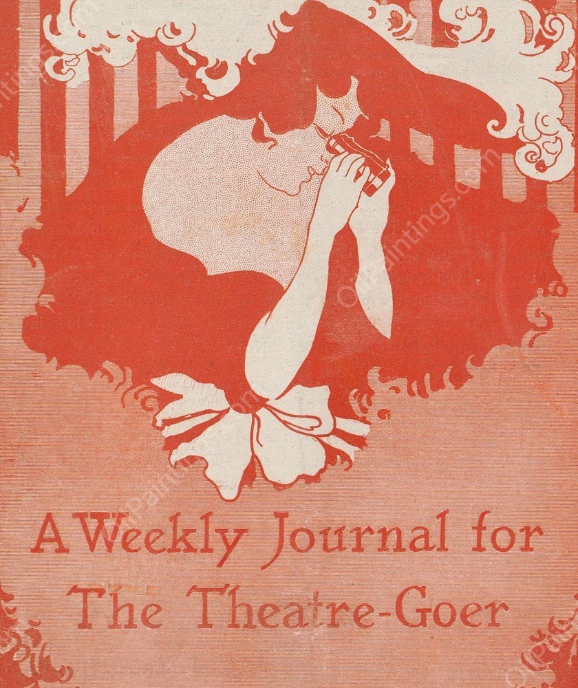 Footlights, a weekly journal for the theatre-goer. Philadelphia, October 10  by Ethel Reed - Hand-Painted Oil Painting Reproduction