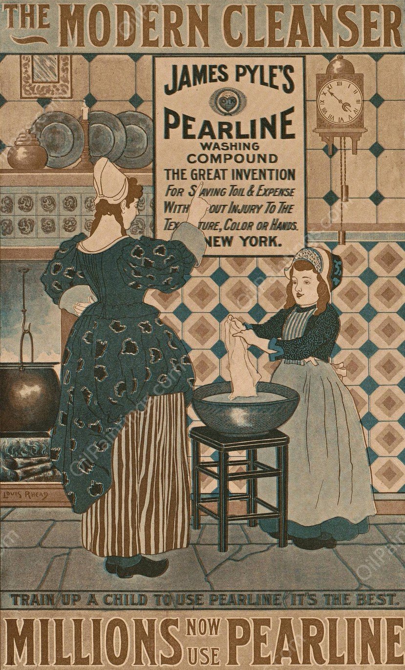 The modern cleanser  by Ethel Reed - Hand-Painted Oil Painting Reproduction