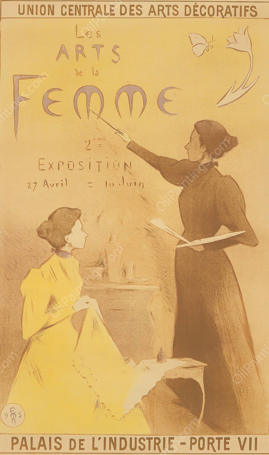 Les Arts de la Femme  by Etienne Moreau-Nelaton - Hand-Painted Oil Painting Reproduction