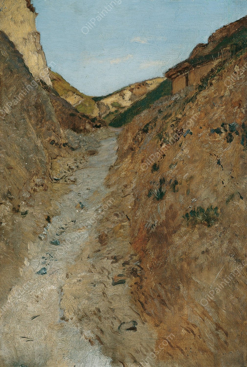 Der Weg im Steinbruch  by Eugen Jettel - Hand-Painted Oil Painting Reproduction