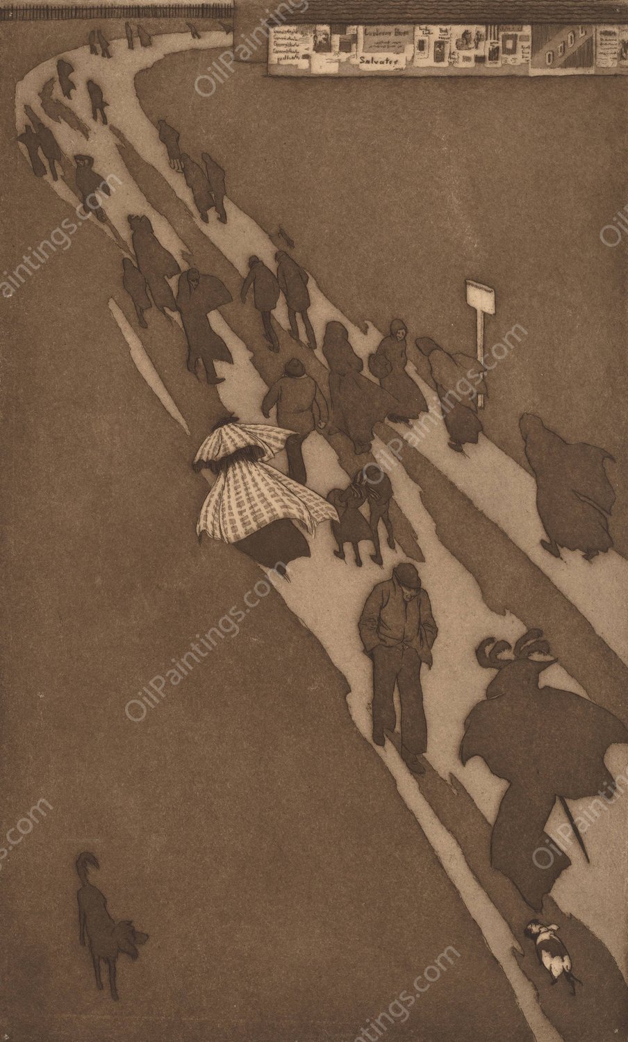 November  by Eugen Kirchner - Hand-Painted Oil Painting Reproduction